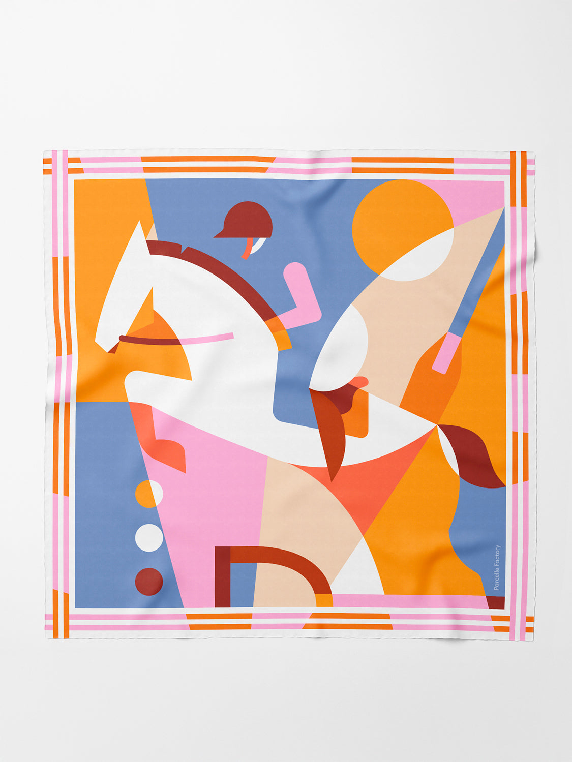 Foulard carré 70 - Le Cavalier