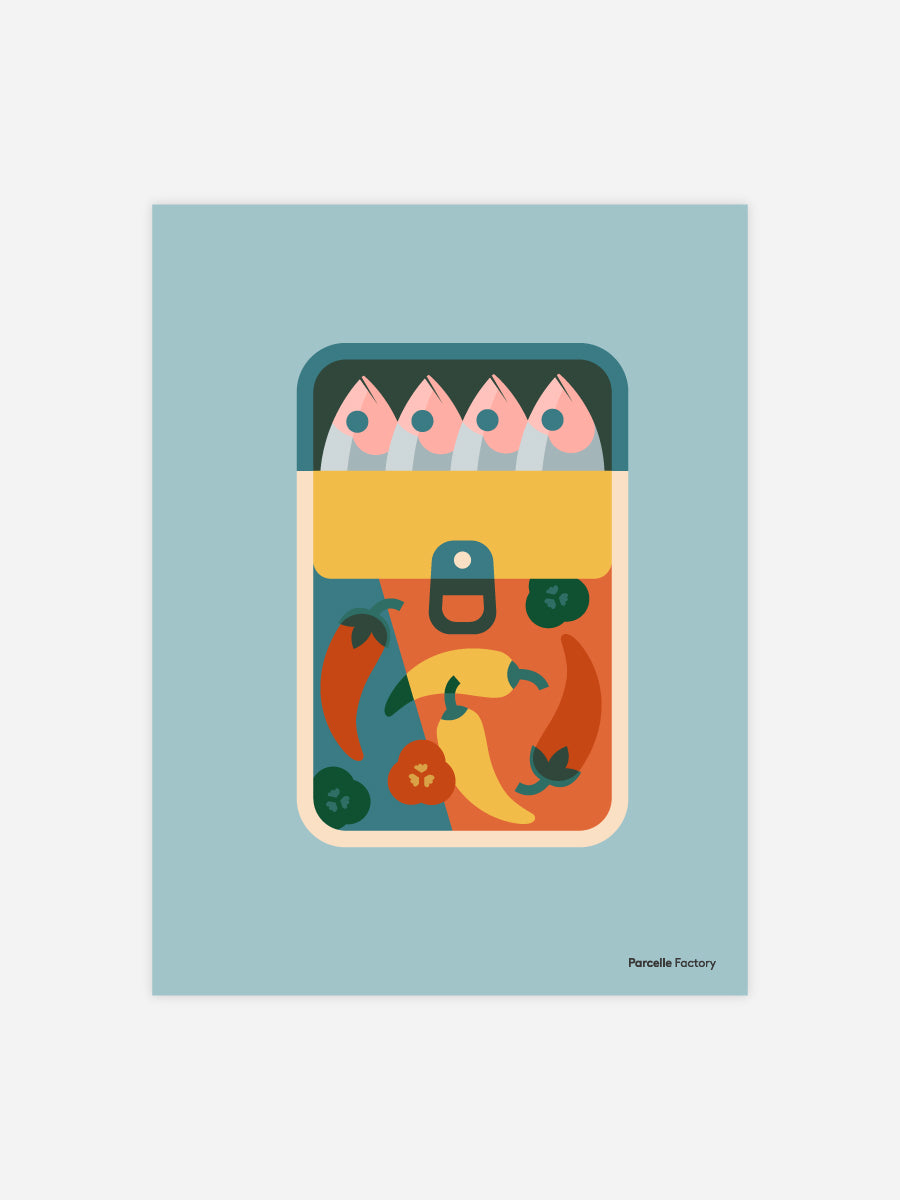 Affiche - Boîte de sardines