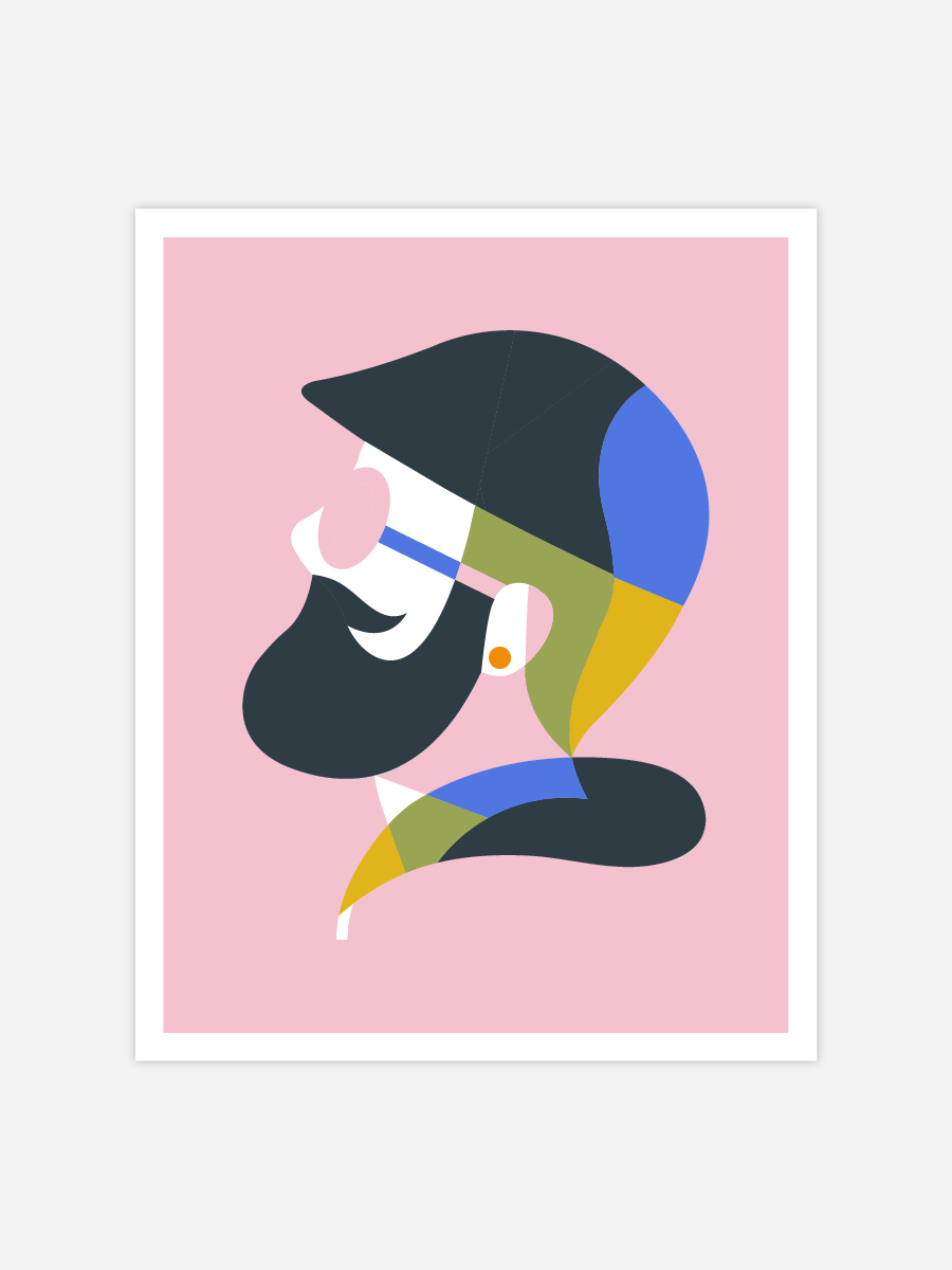 Tirage limité - Portrait - Homme rose